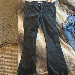 Free People Charcoal Flared Trousers